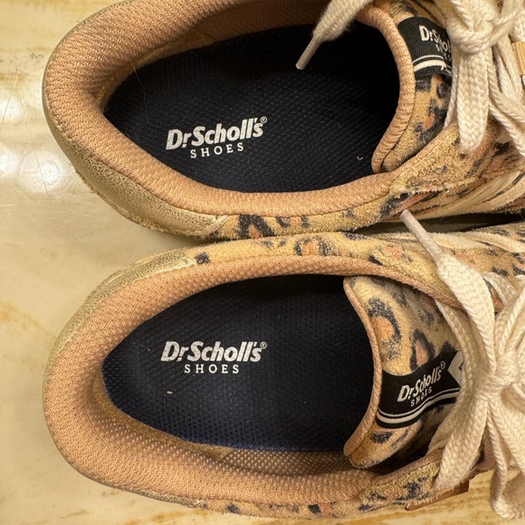 Dr. Scholl's Rebel Sport Sneaker Leopard Print Casual Sneakers suede sz 6.5 - Picture 3 of 10